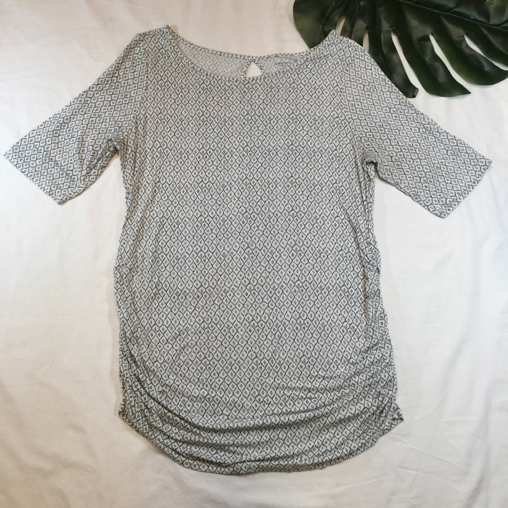 MOTHERHOOD MATERNITY | wide neck ruched knit top